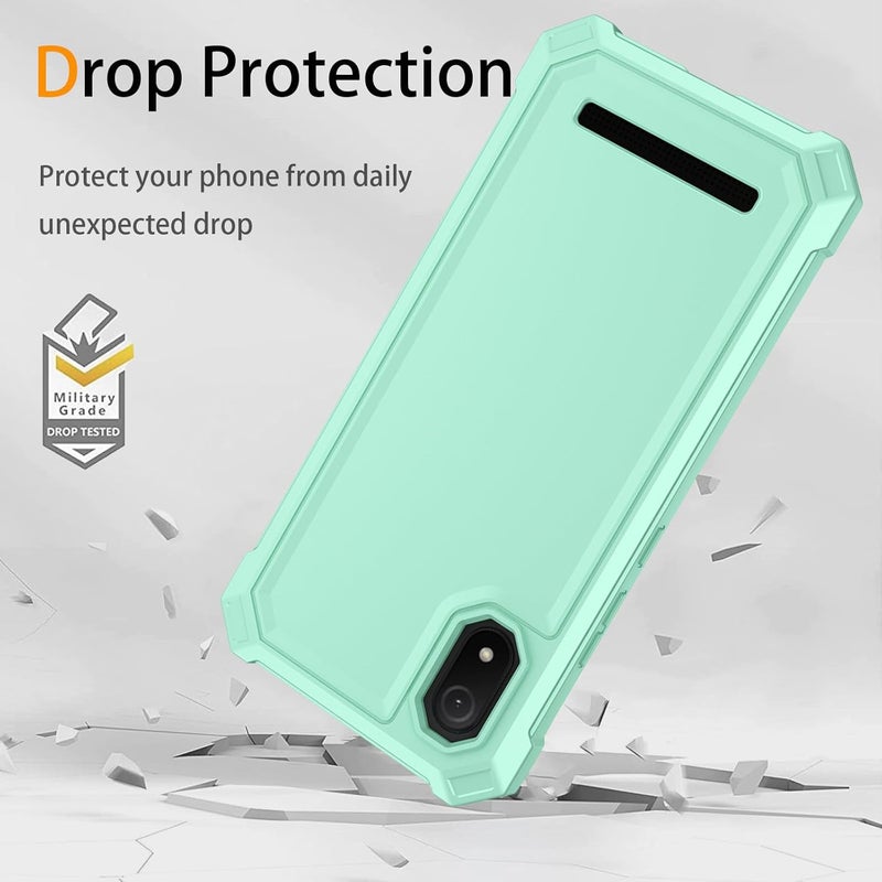 Mocotto for Cloud Mobile Stratus C8 Phone Case with Tempered Glass Screen Protector,Slim Soft Silicone Full-Body Protective Cover (Cloud Mobile Stratus C8,Green) - Image 4